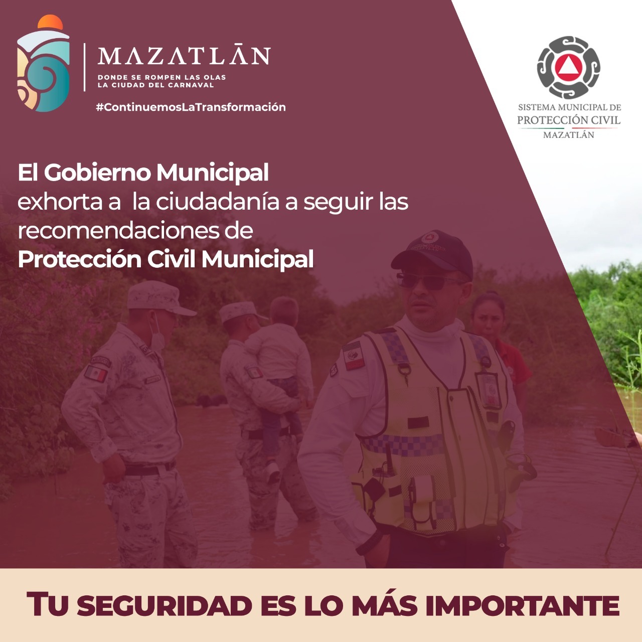 Recomienda Gobierno Municipal a la ciudadanía tomar sus precauciones y estar pendiente de la información oficial que surja de la trayectoria “Orlene”