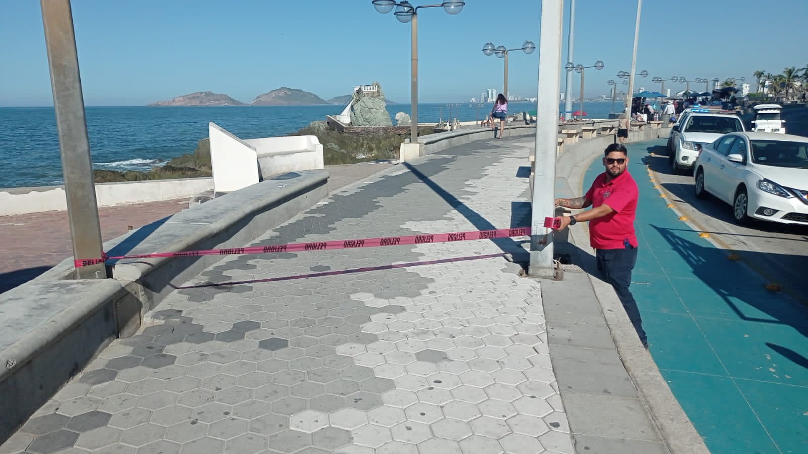 Por trabajos de reparación en socavón se delimita Paseo Claussen