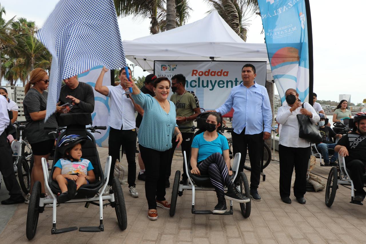 DIF Mazatlán logra nutrida participación en Rodada Incluyente de Convivencia.