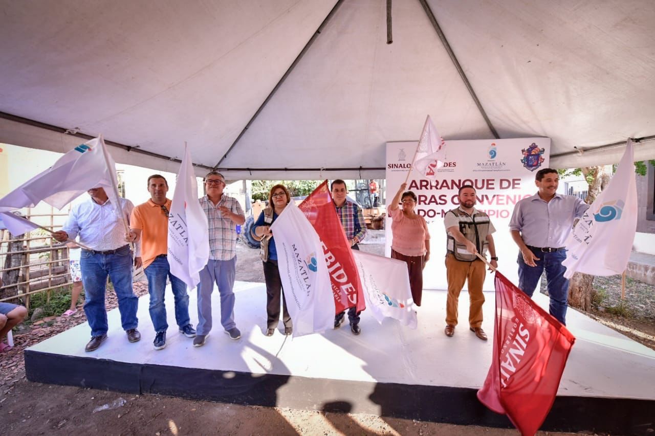 Gobierno de Mazatlán y la Administración Estatal arrancan 11 obras en diferentes colonias por más de 15.9 MDP.