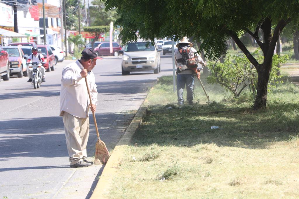 Continúa Gobierno Municipal con la limpia y embellecimiento de calles y avenidas del puerto.